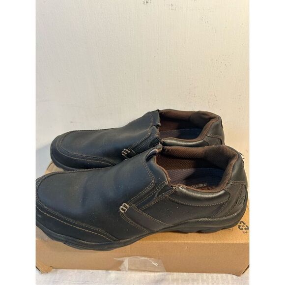 Skechers loafers men’s 10 relaxed fit memory foam brown - Picture 1 of 8